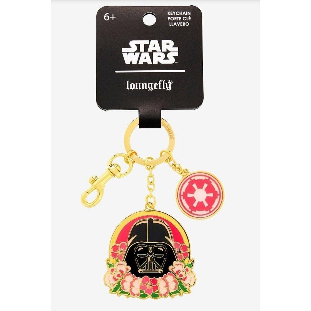 Loungefly Star Wars Darth Vader Floral Multi Charm Keychain